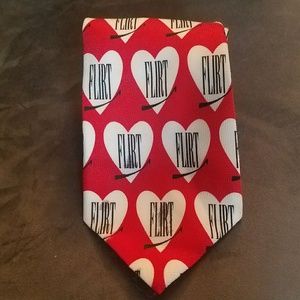 Flirt Ties in Disguise Red and White Tie